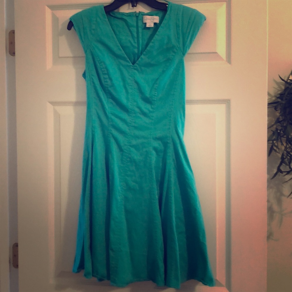 Jessica simpson green/blue dress